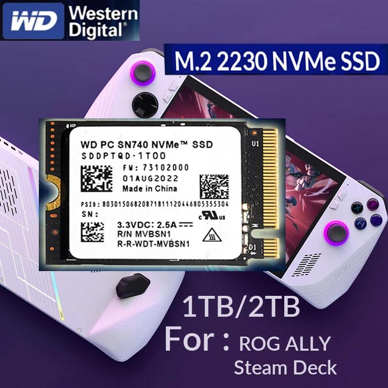   WD SN740, 2TB, 1TB, M.2 SSD, 2230 NVMe PCIe Gen 4x4, ROG Ally ũμƮ ǽ  X ǽ Ʈ 3  ũ